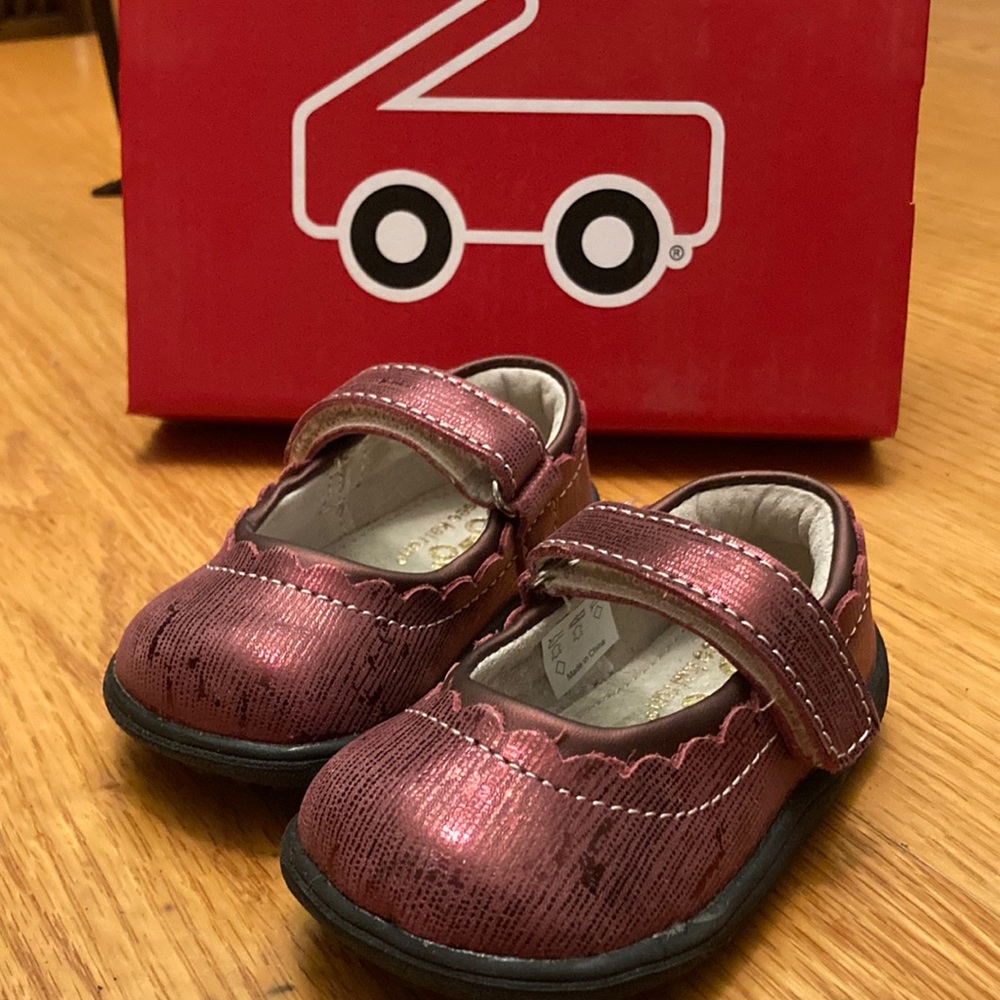 NEW See Kai Run Jane II Mary Janes, BurgundyMetallic